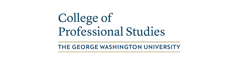GW, College of Professional Studies logo.